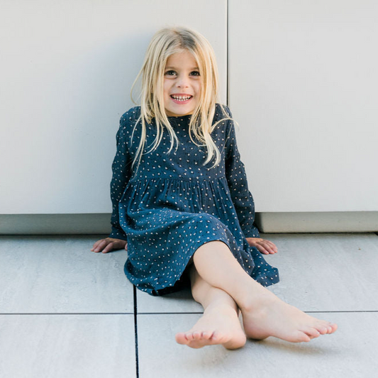 Long Sleeve Twirl in Navy Floral