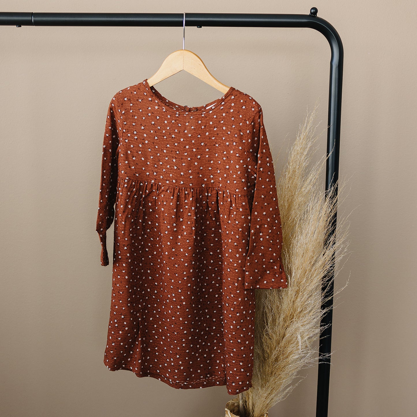 Long Sleeve Twirl in Acorn Jacquard